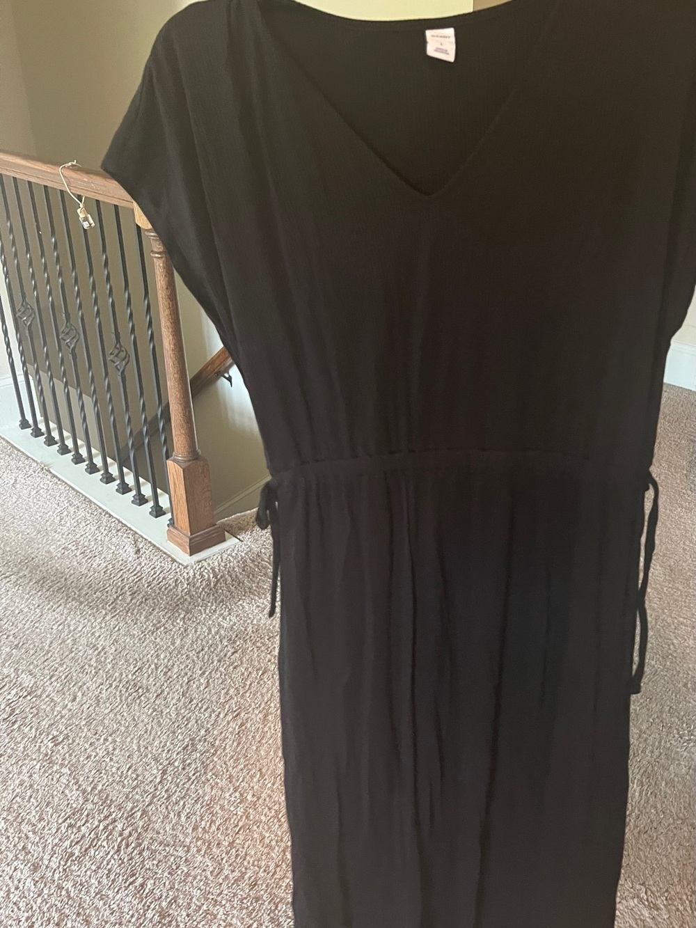 Old Navy Black Sheath Maxi Dress V-neck - Picture 4 of 8